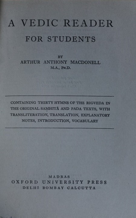A Vedic Reader for Students