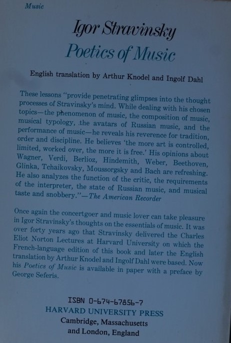 Poetics of Music