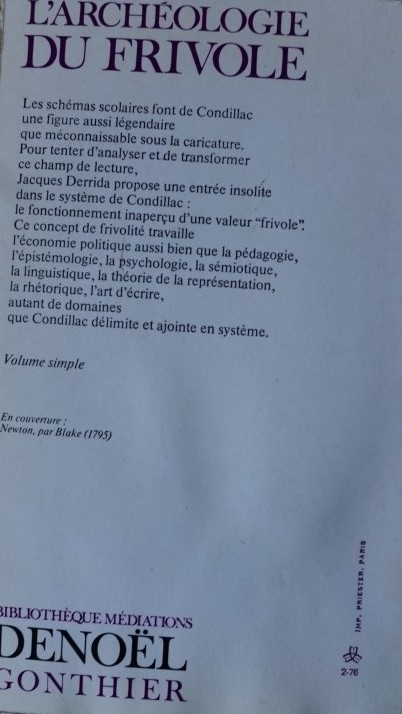 L`Archeologie du Frivole