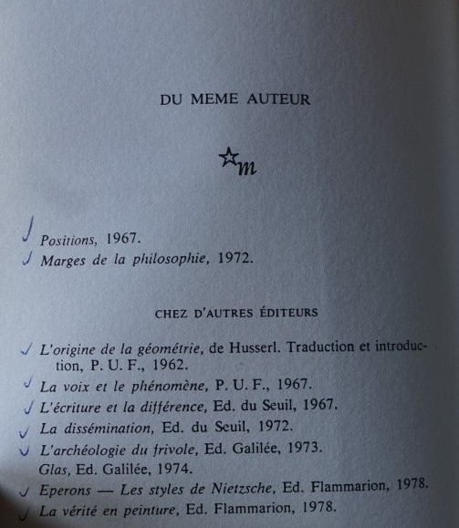 De la Grammatologie