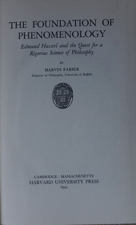 The Foundation of Phenomenology 