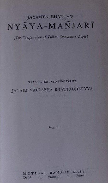 Nyaya-Manjari