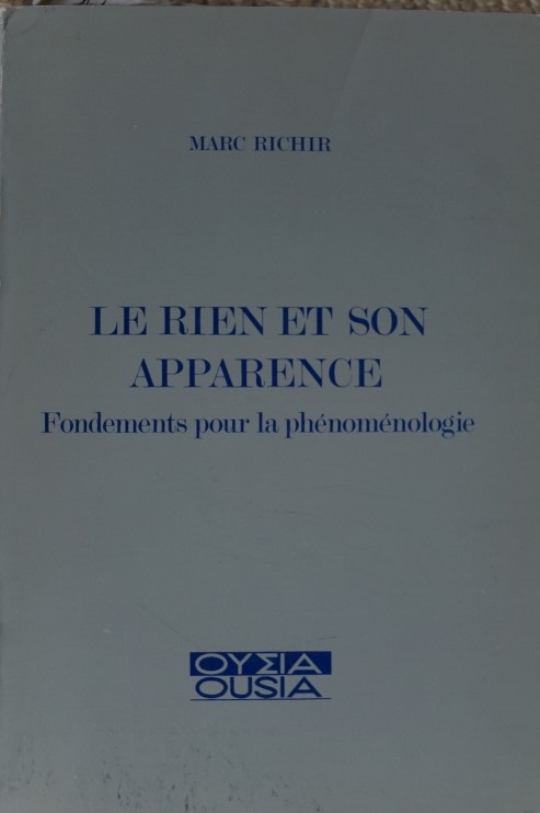 Le Rien et son Apparence