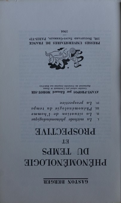 Phénoménologie du Temps et Prospective