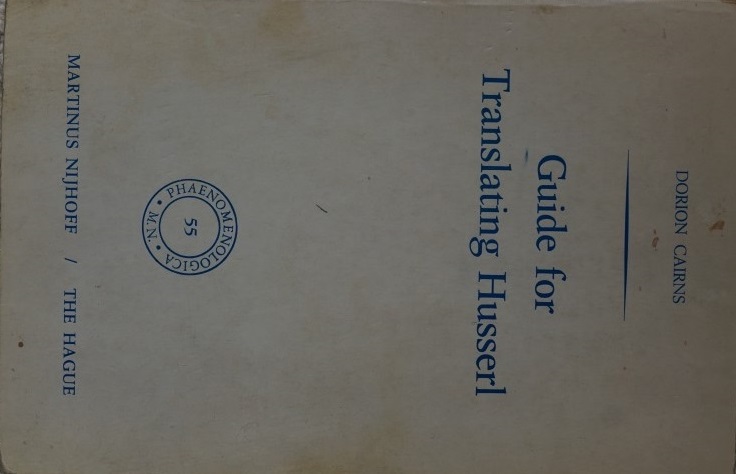 Guide for translating Husserl
