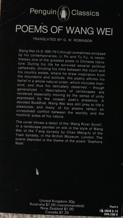 Poems of Wang Wei