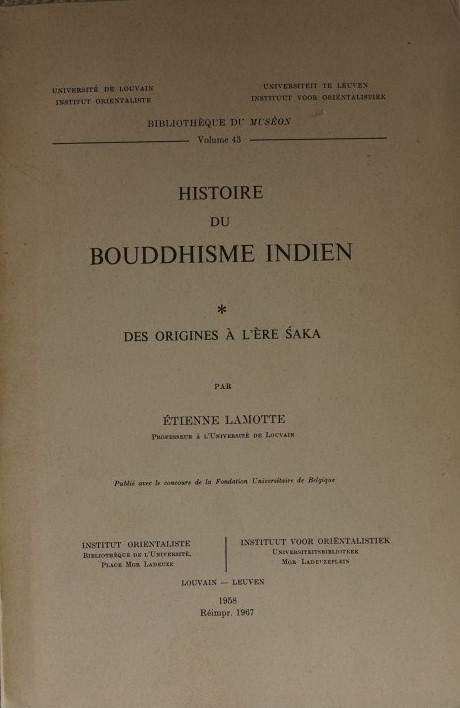 Histoire du Bouddhisme Indien 