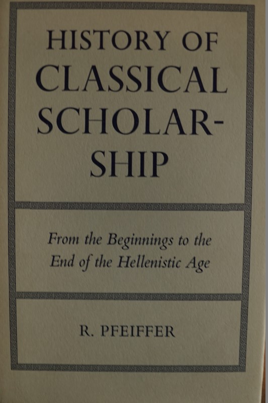 History of Classical Scholar-ship