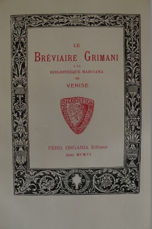 Le Bréviaire Grimani a la Bibliothéque Marciana de Venise