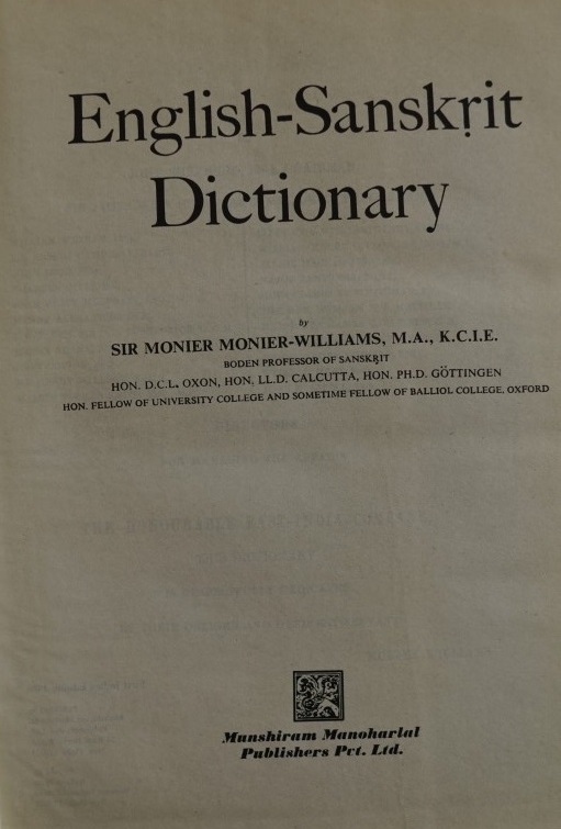 Englisch-Sanskrit Dictionary