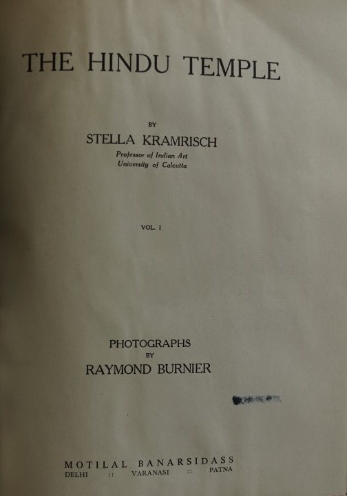 The Hindu Temple Volume I