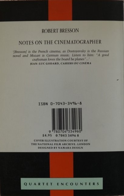 Notes on the Cinematographer