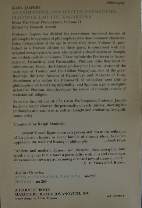 from The Great Philosophers - Volume II