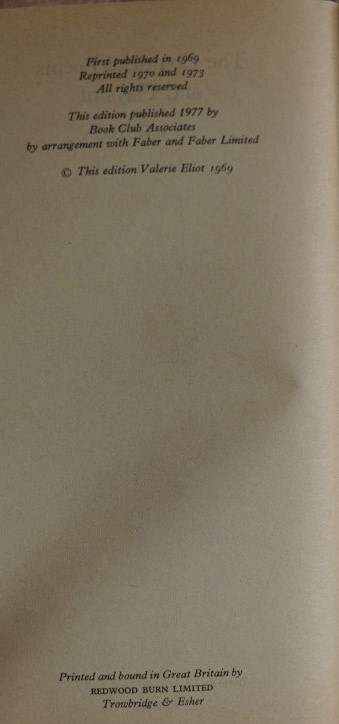 The Complete Poems and Plays of T. S. Eliot