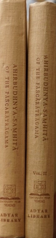 Ahirbudhnya-Samhita of the Pancaratragama