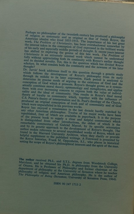 The Conception of God in the later Royce