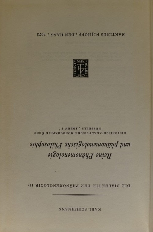 Reihe Phänomenologie und phänomenologische Philosophie
