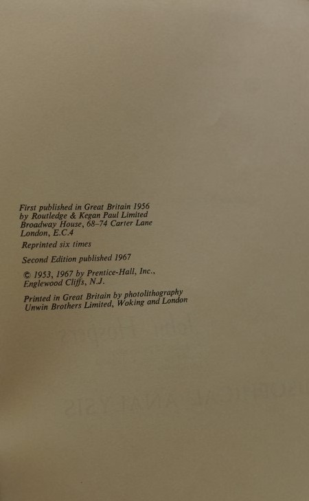 An Introduction to Philosophical Analyses