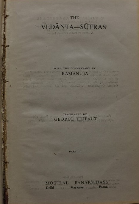 The Sacred book of the East - Vedanta-Sutras with Ramanaja's Commentary
