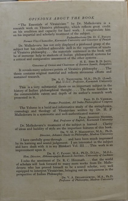 Essentials of Virasaivism