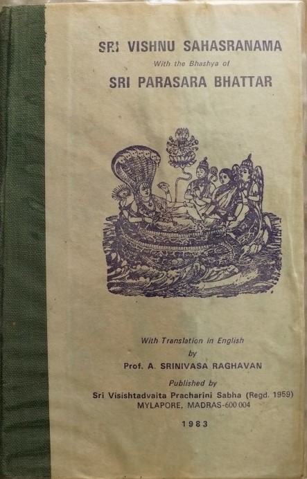 Sri Vishnu Sahasranama with the Bhashya of Sri Parasara Bhattar
