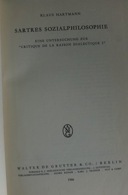 Sartres Sozialphilosophie