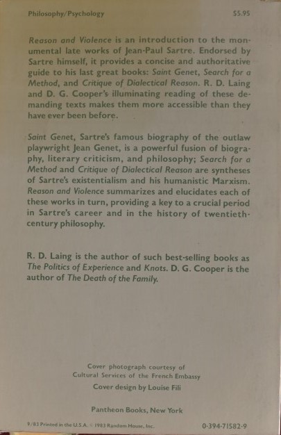 Reason & Violence - A decade of Sartre's philosophy 1950 - 1960