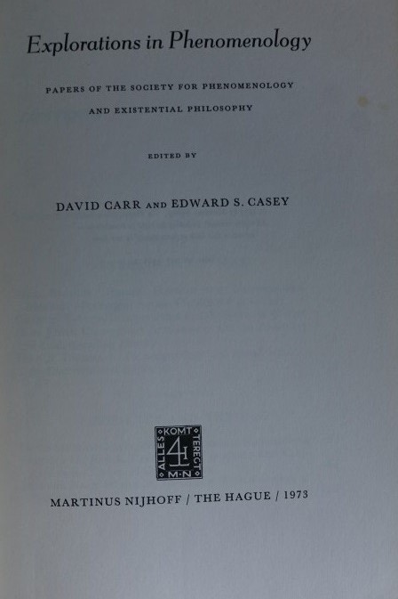 Explorations in Phenomenology