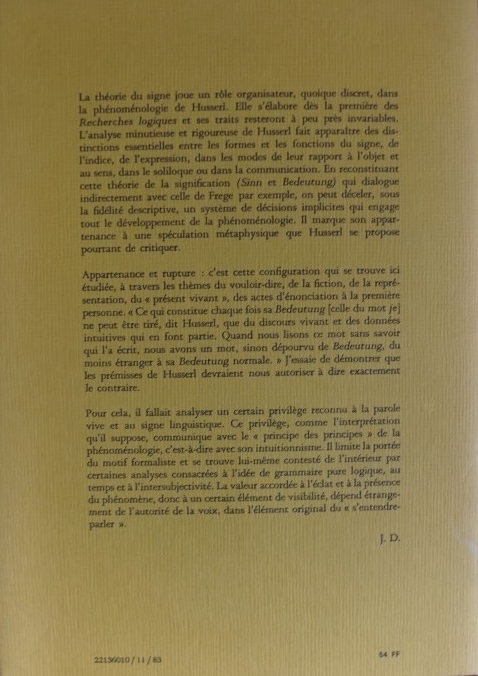 La voix et le phénomène