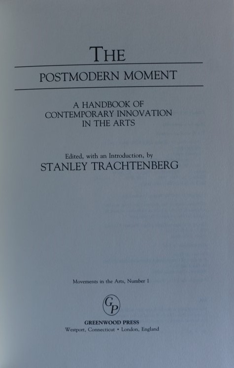 The Postmodern Moment