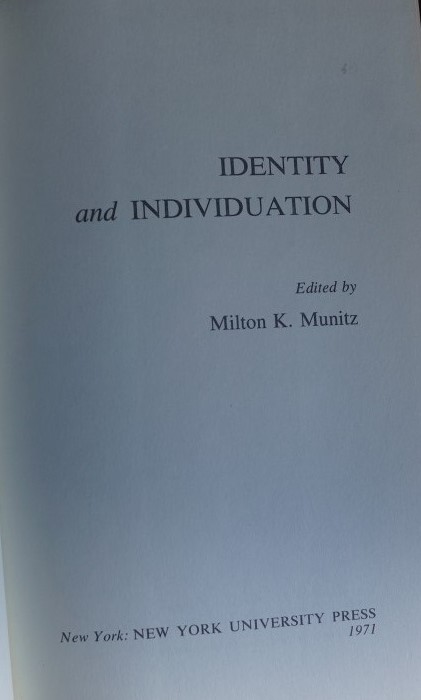 Identity and Individuation