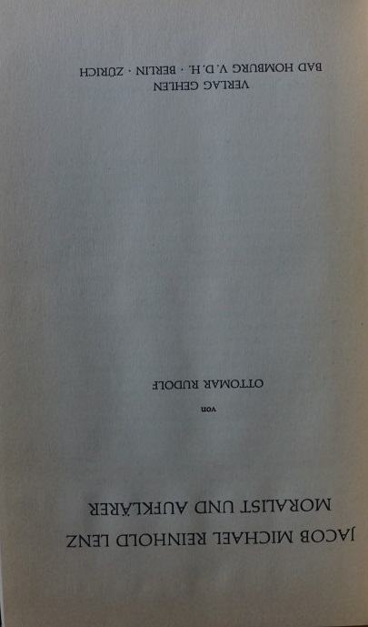 Jacob Michael Reinhold Lenz - Moralist und Aufklärer