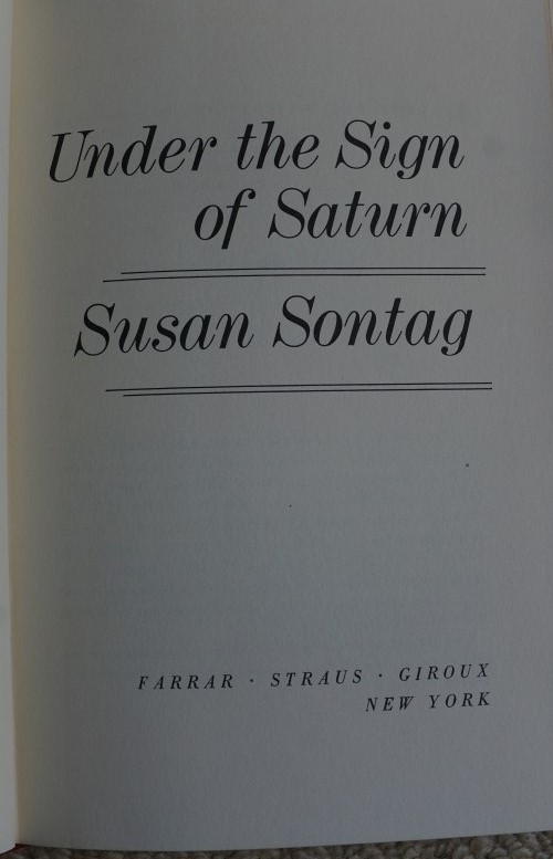 Under the sign of Saturn