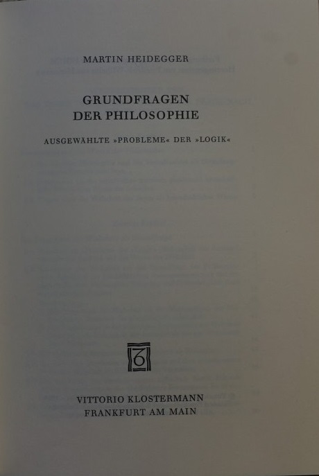 Gesamtausgabe II. Abteilung: Vorlesungen 1923-1944 Band 45 Grundfragen der Philosophie