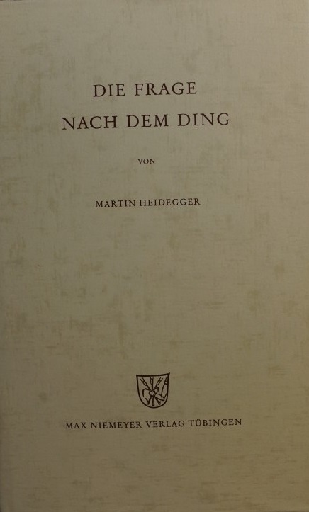 Die Frage nach dem Ding