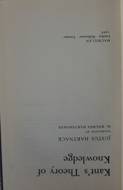 Kant's Theory of Knowledge 
