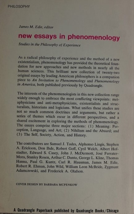 New Essays in Phenomenology