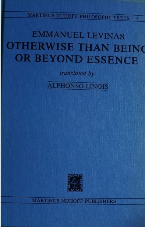 Otherwise than Being or Beyond Essence