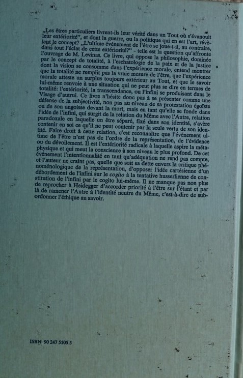 Totalité et Infini