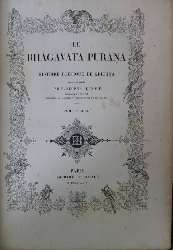 Le BHÂGAVATA PURÂNA ou Histoire Poétique de Krichna