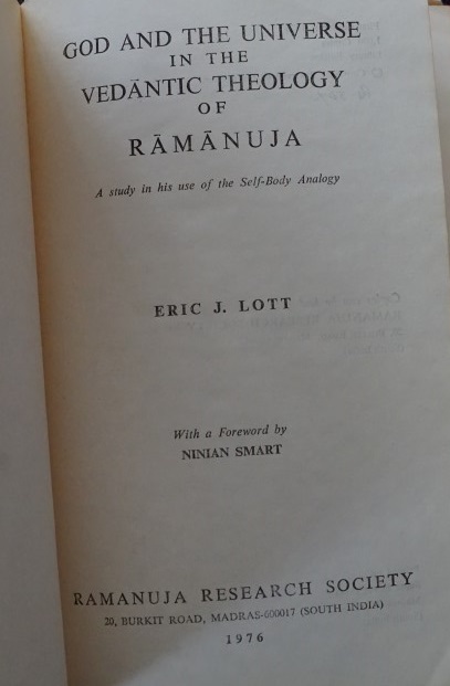 God and the universe in the Vendantic Theology of Ramanuja