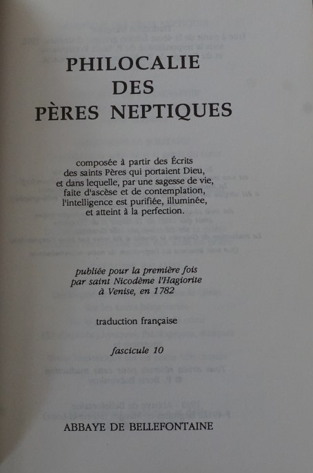 Philocalie Des Pères Neptiques