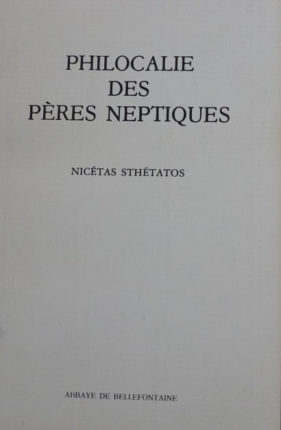 Philocalie Des Pères Neptiques